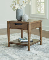 Prime Furniture - Ashley Furniture - Roanhowe End Table - Rectangular End Table / Brown - T769-3