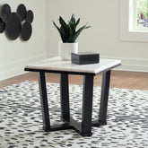 Prime Furniture - Ashley Furniture - Fostead End Table - Square End Table / White/Espresso - T770-2