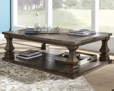 Prime Furniture - Ashley Furniture - Johnelle Coffee Table - Rectangular Cocktail Table / Gray - T776-1