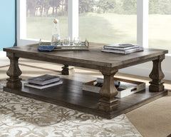 Prime Furniture - Ashley Furniture - Johnelle Coffee Table - Rectangular Cocktail Table / Gray - T776-1
