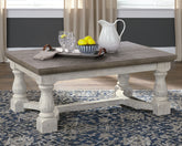 Prime Furniture - Ashley Furniture - Havalance Coffee Table - Rectangular Cocktail Table / Gray/White - T814-1