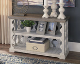 Prime Furniture - Ashley Furniture - Havalance Sofa/Console Table - Console Sofa Table / Gray/White - T814-5