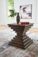 Prime Furniture - Ashley Furniture - Hannodream End Table - Square End Table / Warm Brown - T821-2