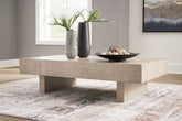 Prime Furniture - Ashley Furniture - Jorlaina Coffee Table - Square Cocktail Table / Light Grayish Brown - T622-8