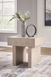 Prime Furniture - Ashley Furniture - Jorlaina End Table - Square End Table / Light Grayish Brown - T922-2