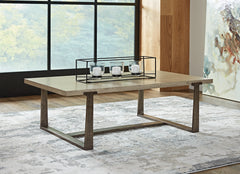 Prime Furniture - Ashley Furniture - Dalenville Coffee Table - Rectangular Cocktail Table / Gray - T965-1