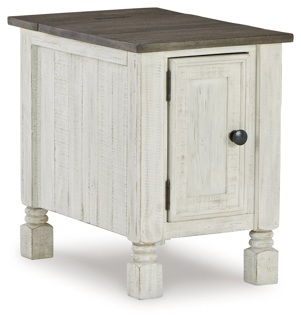 Prime Furniture - Ashley Furniture - Havalance Chairside End Table - Chair Side End Table / White/Gray - T994-7