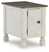 Prime Furniture - Ashley Furniture - Havalance Chairside End Table - Chair Side End Table / White/Gray - T994-7