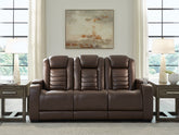 Prime Furniture - Ashley Furniture - High Impact Living Room - PWR REC Loveseat/CON/ADJ HDRST / Tobacco - U1060118