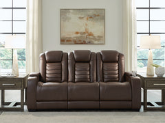 Prime Furniture - Ashley Furniture - High Impact Living Room - PWR REC Loveseat/CON/ADJ HDRST / Tobacco - U1060118