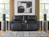 Prime Furniture - Ashley Furniture - Glossmore Living Room - Reclining Sofa / Black - PCU1170088