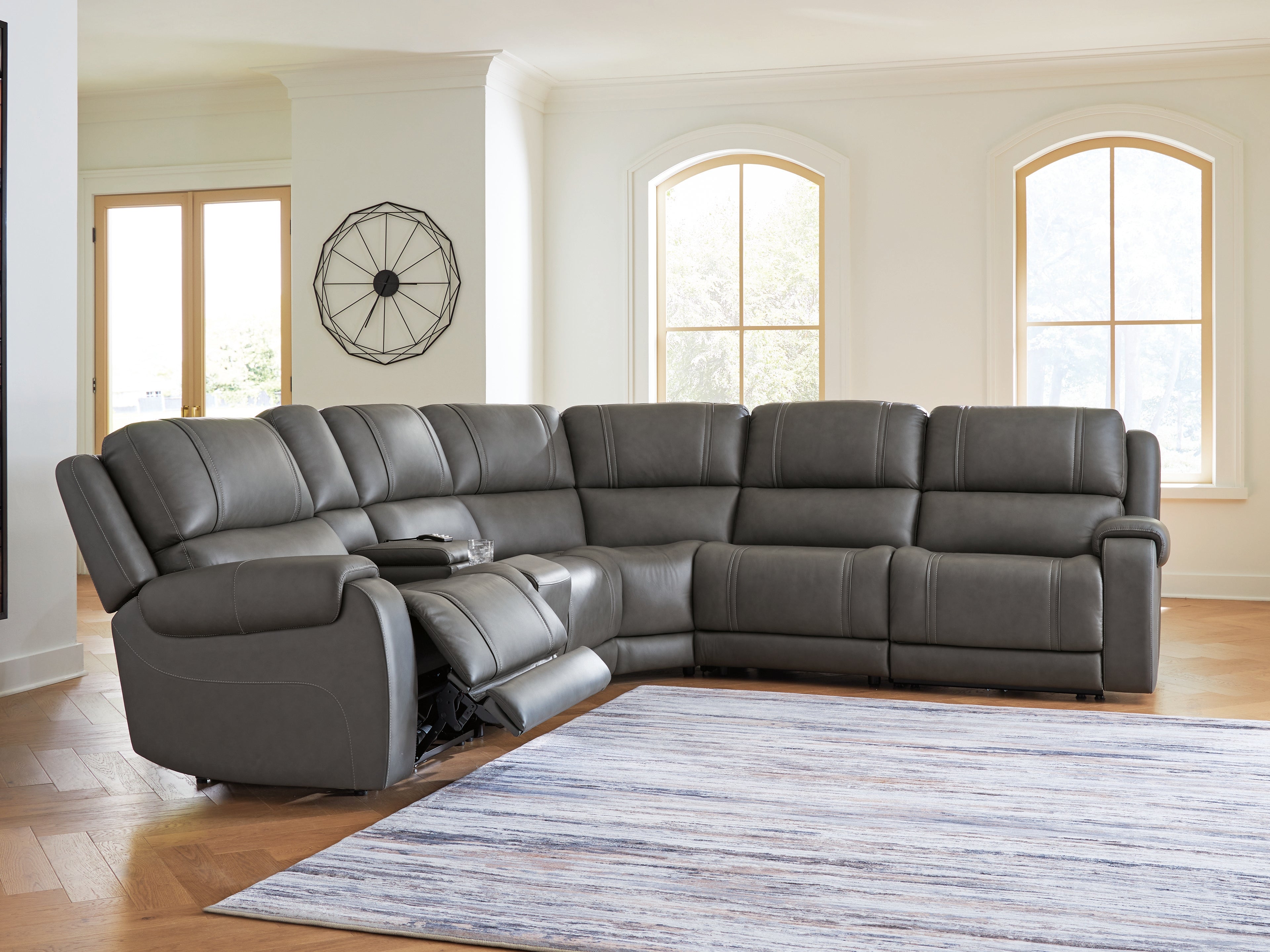 Prime Furniture - Ashley Furniture - 5Z - Pittson Sectional - 6-Piece Power Reclining Sectional - PCU12600S5