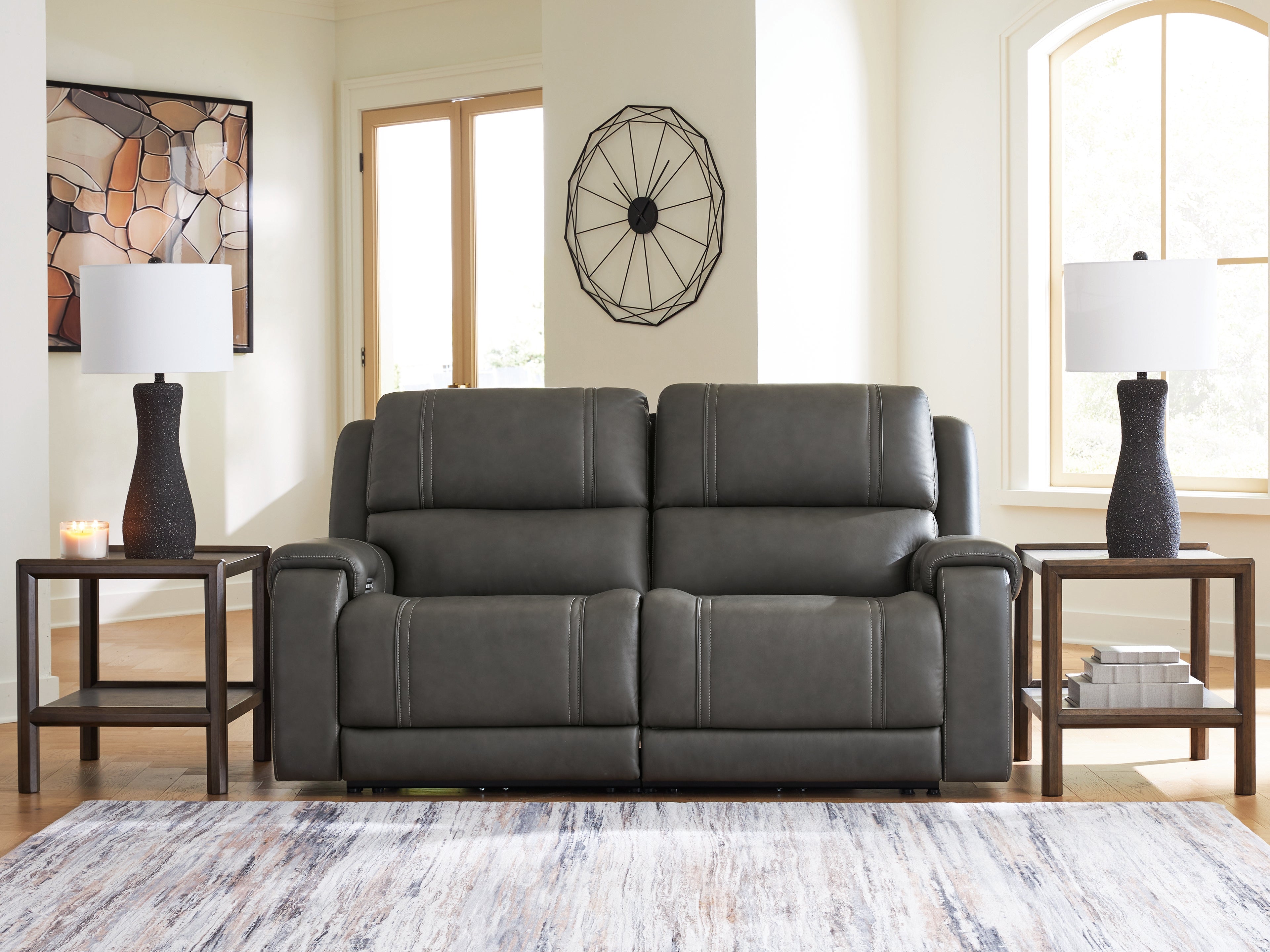 Prime Furniture - Ashley Furniture - 5Z - Pittson Sectional - 2-Piece Power Reclining Sectional Loveseat - PCU12600S1