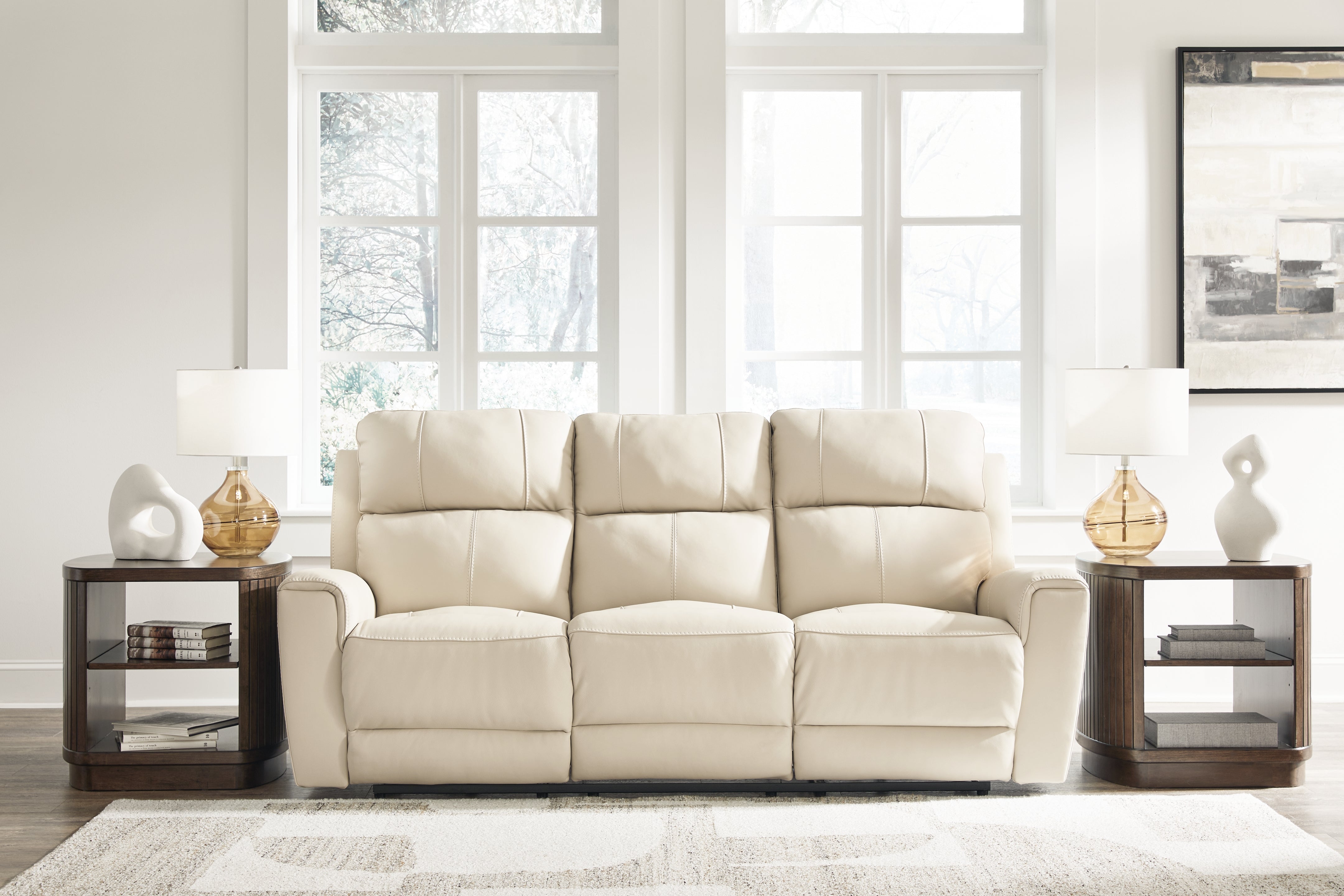 Prime Furniture - Ashley Furniture - Dahlmoore Living Room - Power Rocker Recliner / Almond - U1320098