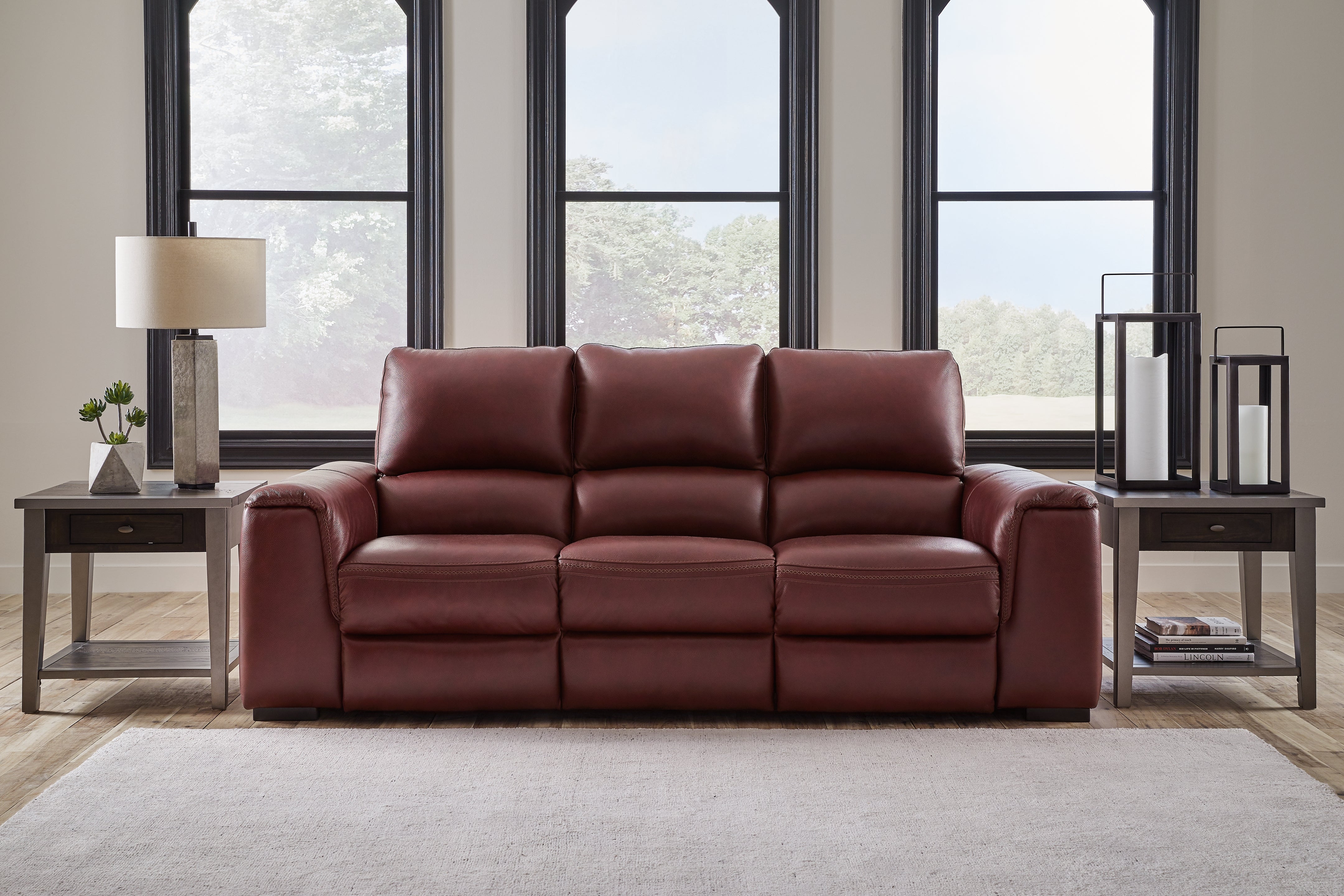 Prime Furniture - Ashley Furniture - Alessandro Living Room - PWR REC Loveseat/CON/ADJ HDRST / Walnut - U2550218