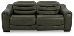 Prime Furniture - Ashley Furniture - Center Line Sectional - 3-Piece Power Reclining Sectional Sofa / Dark Gray - U63404S5