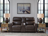 Prime Furniture - Ashley Furniture - Crossplex Living Room - PWR REC Sofa with ADJ Headrest / Smoke - PCU6450615