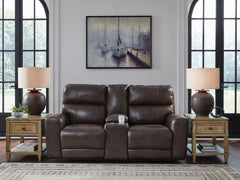 Prime Furniture - Ashley Furniture - Crossplex Living Room - PWR REC Sofa with ADJ Headrest / Smoke - PCU6450615
