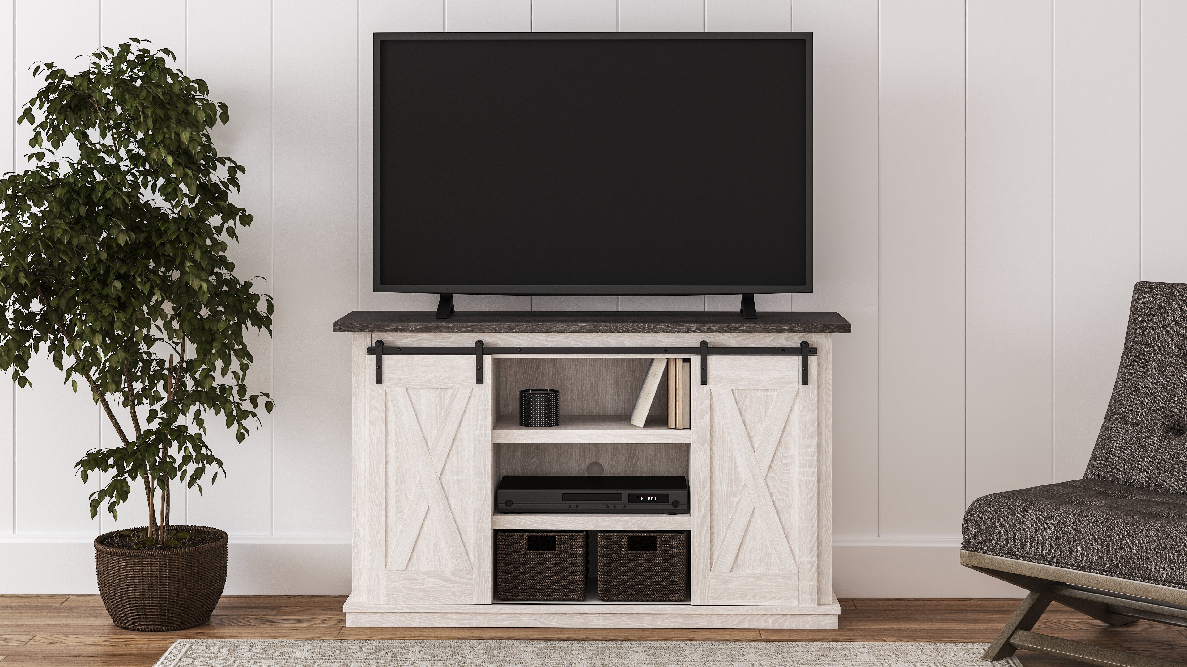 Prime Furniture - Ashley Furniture - Dorrinson 54" TV Stand - 54" / Two-tone - W287-48