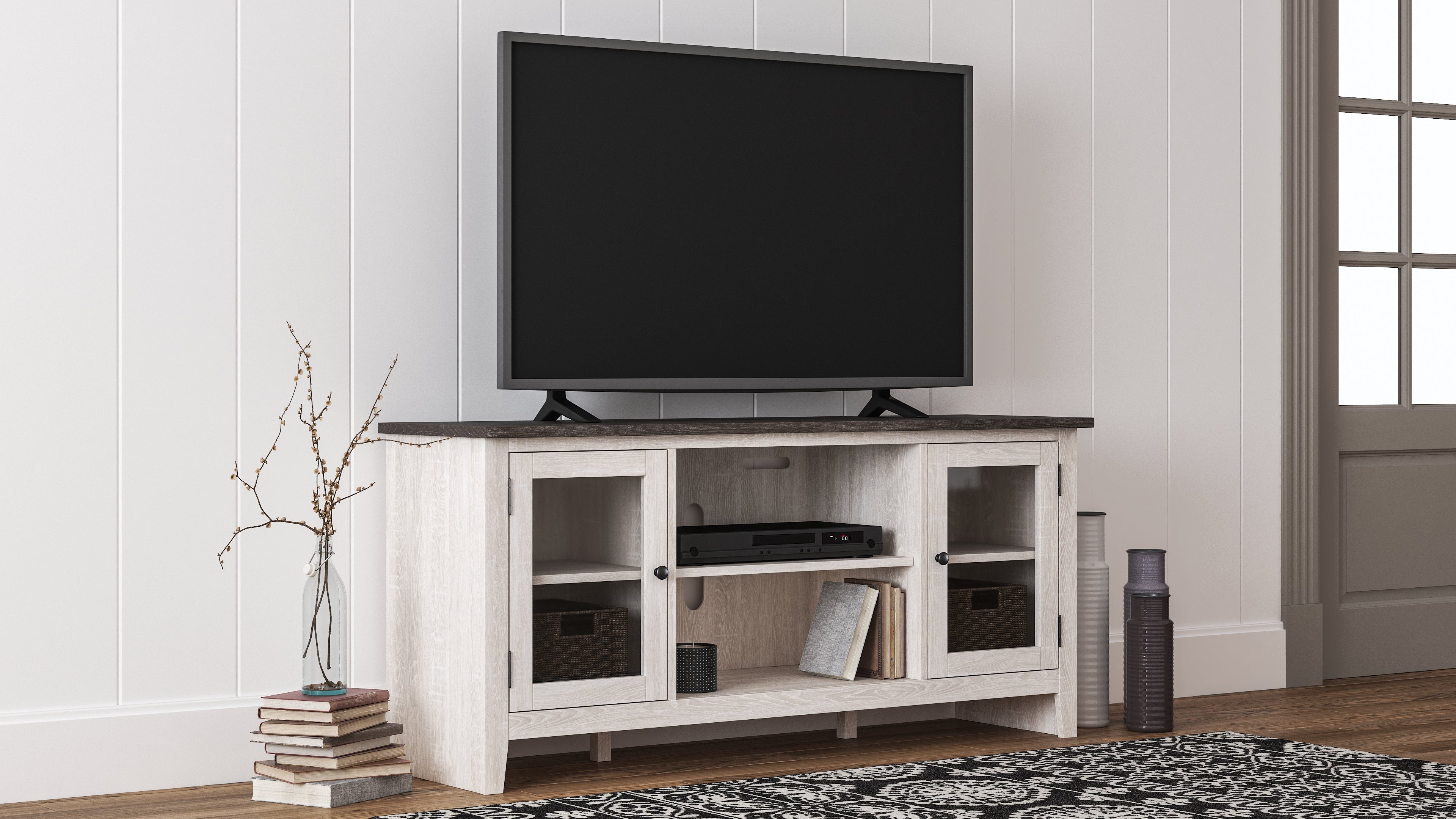 Prime Furniture - Ashley Furniture - Dorrinson 60" TV Stand - 60" / Two-tone - W287-68