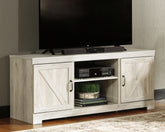 Prime Furniture - Ashley Furniture - Bellaby TV Stand - 63" / Whitewash - W331-68