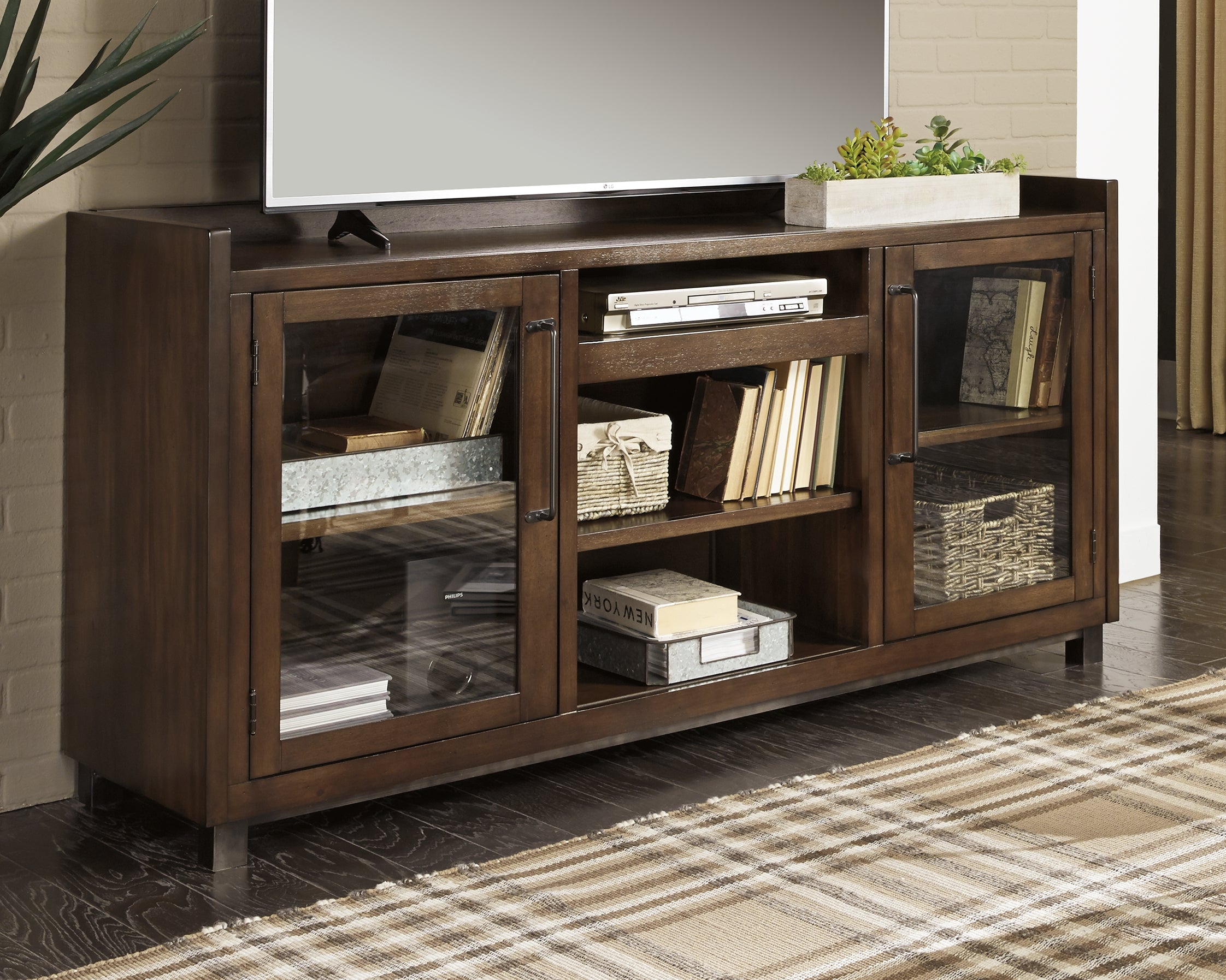 Prime Furniture - Ashley Furniture - Starmore 70" TV Stand - 70" / Brown - W633-68