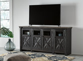 Prime Furniture - Ashley Furniture - Tyler Creek 74" TV Stand - 74" / Black/Gray - W736-68