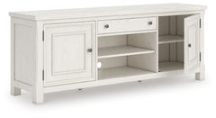 Prime Furniture - Ashley Furniture - Robbinsdale 72" TV Stand - 72" / Antique White - W742-68