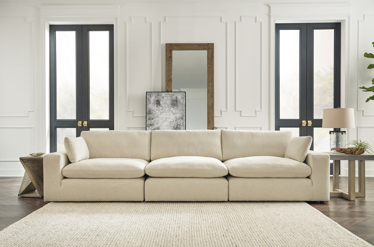 Prime Furniture - Ashley Furniture - Elyza Sectional - RAF 10-Piece Sectional / Linen - 10006S8