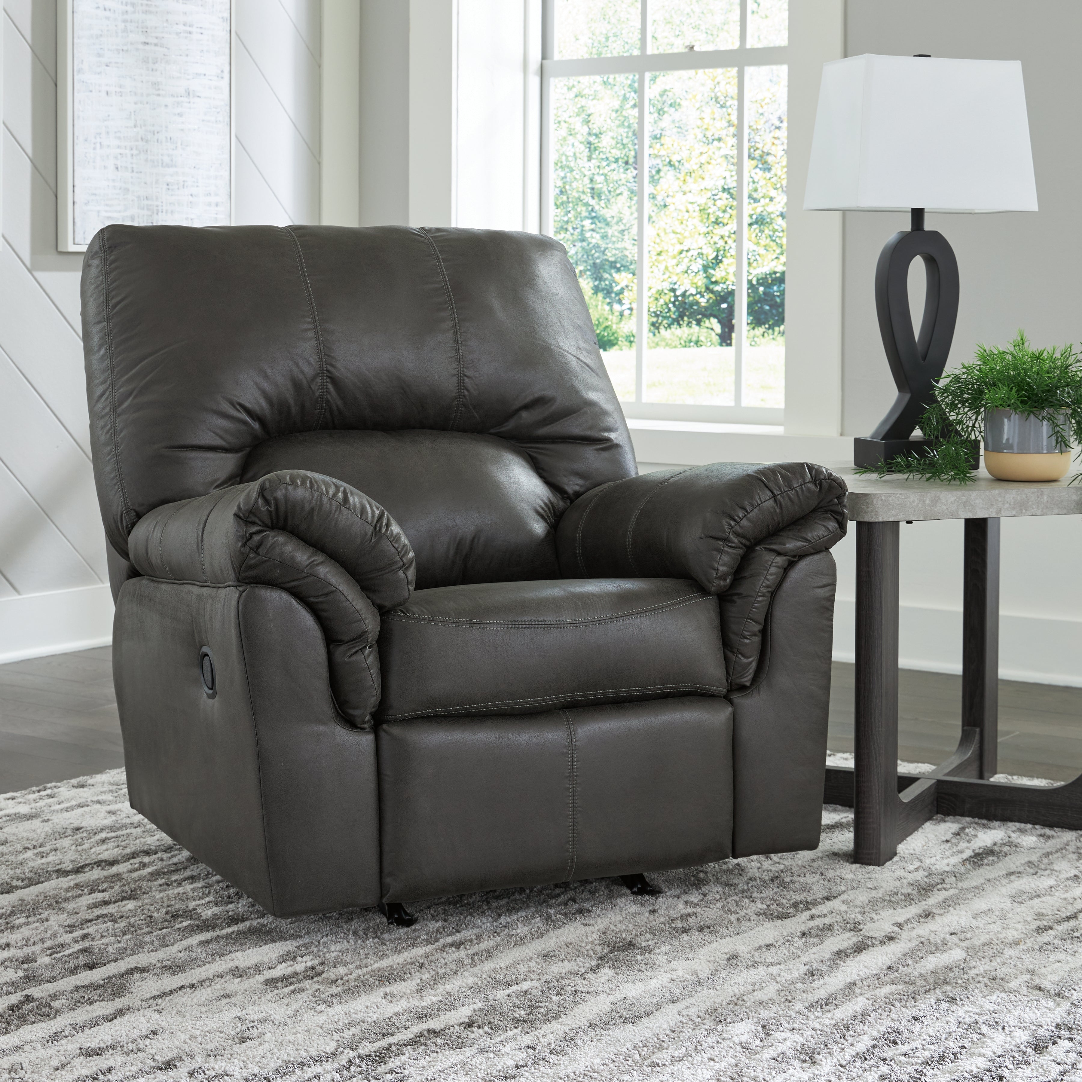 Prime Furniture - Ashley Furniture - Bladen Living Room - Rocker Recliner / Slate - 1202125