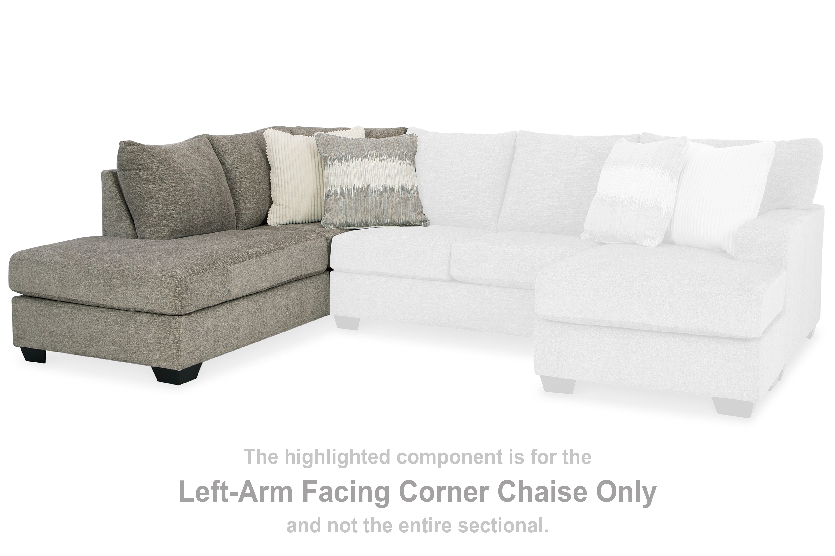 Prime Furniture - Ashley Furniture - Creswell Sectional - LAF Corner Chaise / Stone - 1530516