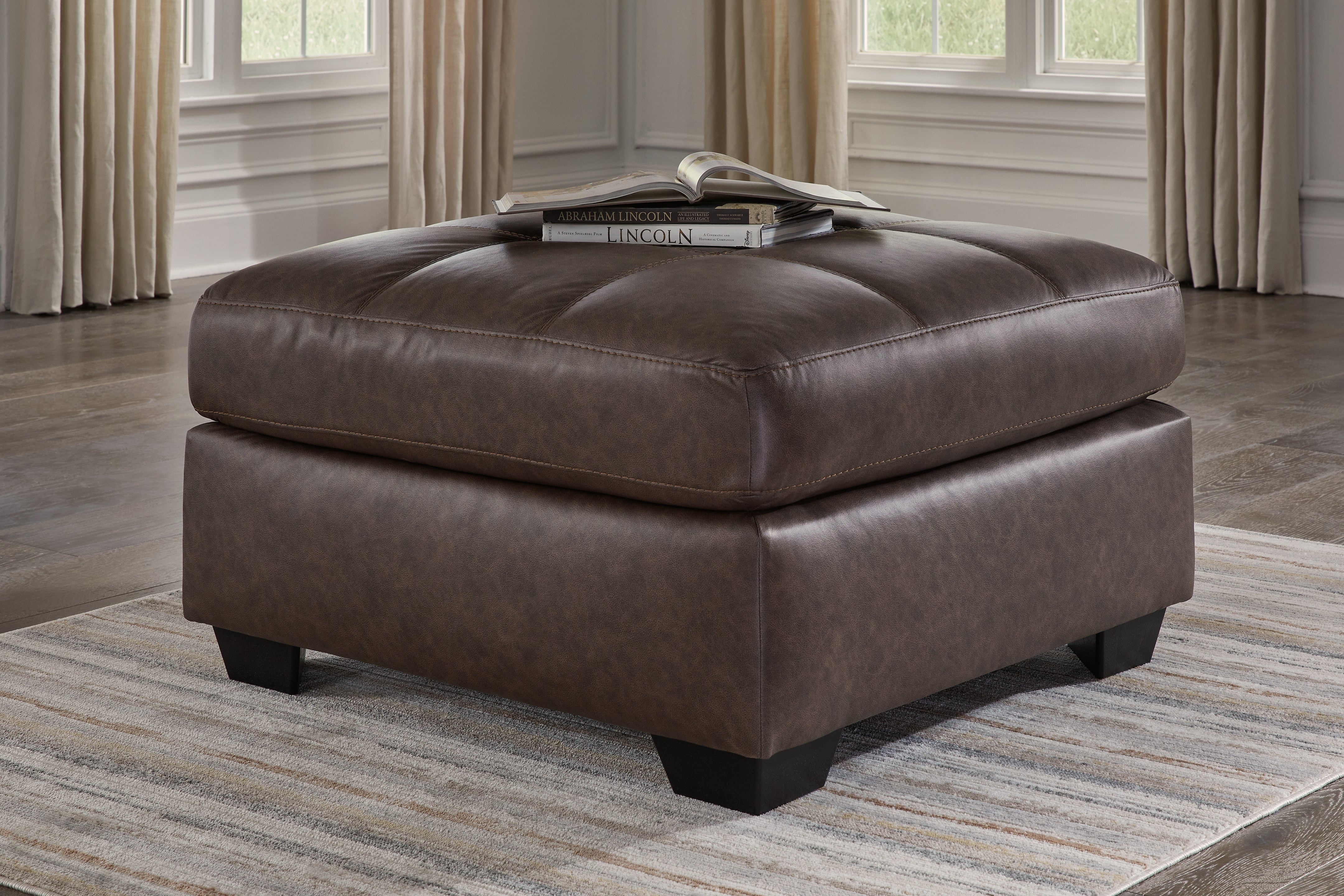 Prime Furniture - Ashley Furniture - Barlin Mills Living Room - Oversized Accent Ottoman / Umber - 1700308
