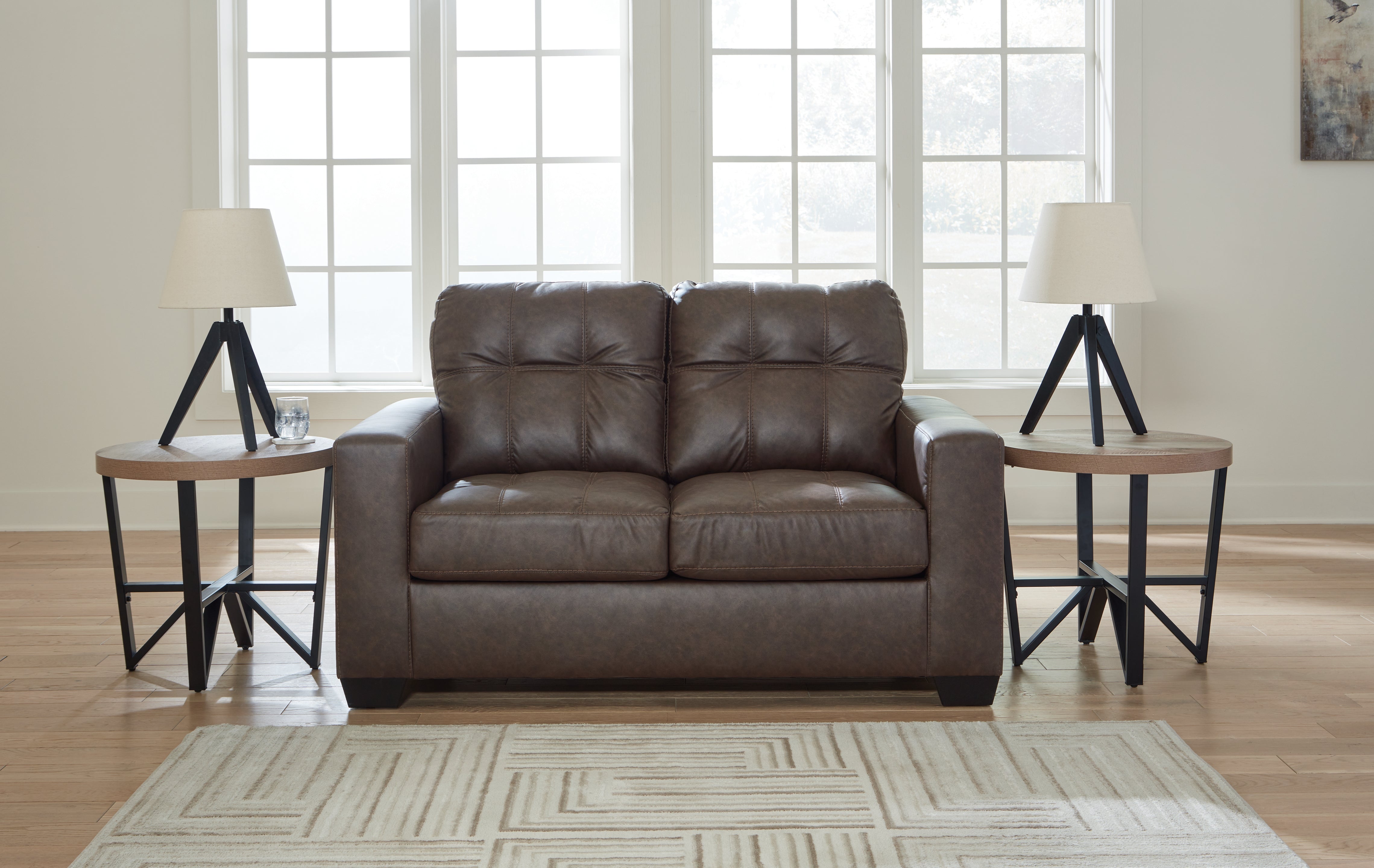 Prime Furniture - Ashley Furniture - Barlin Mills Living Room - Loveseat / Umber - 1700335