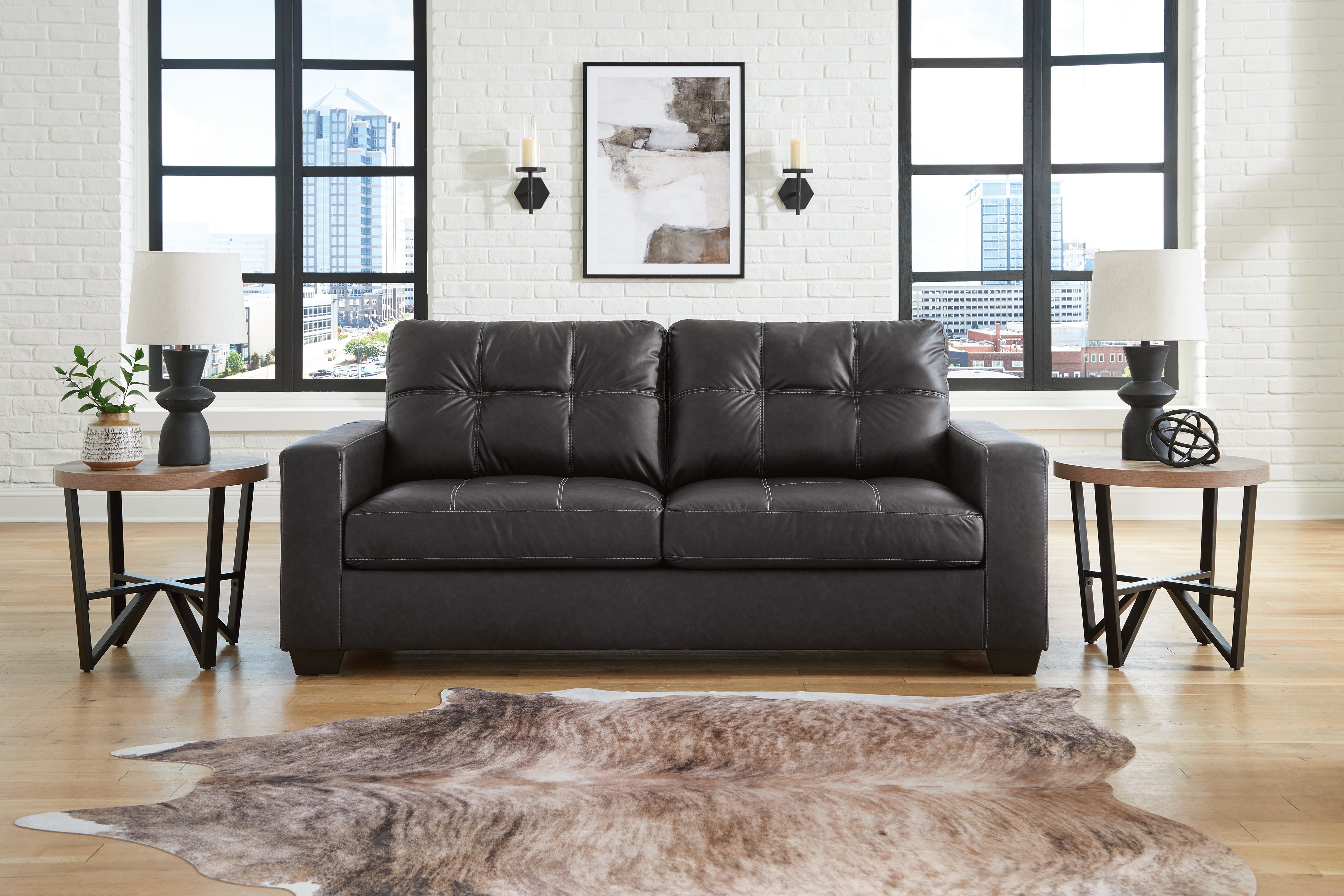 Prime Furniture - Ashley Furniture - Barlin Mills Living Room - Sofa / Carbon - 1700438