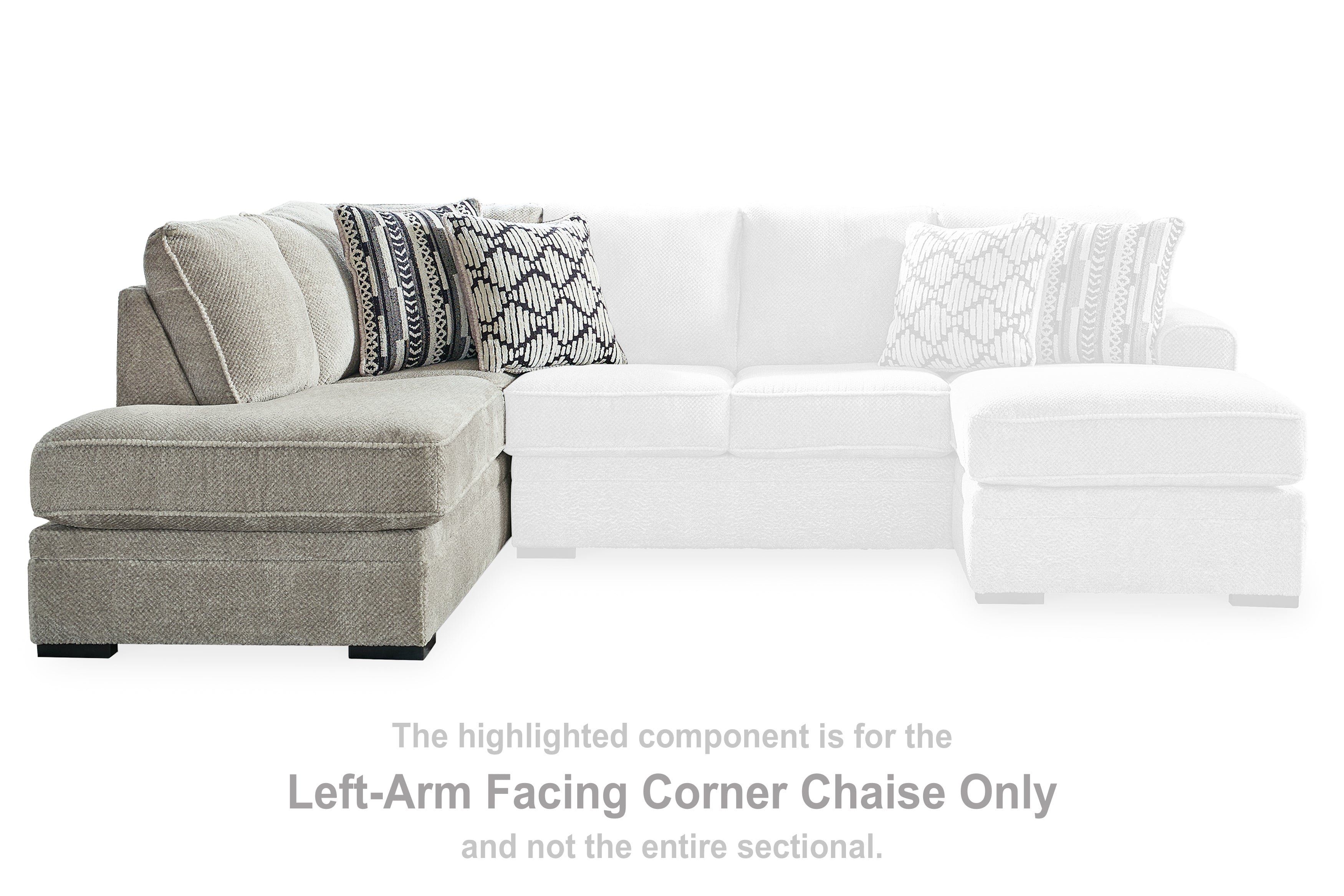 Prime Furniture - Ashley Furniture - Calnita Sectional - LAF Corner Chaise / Sisal - 2050216