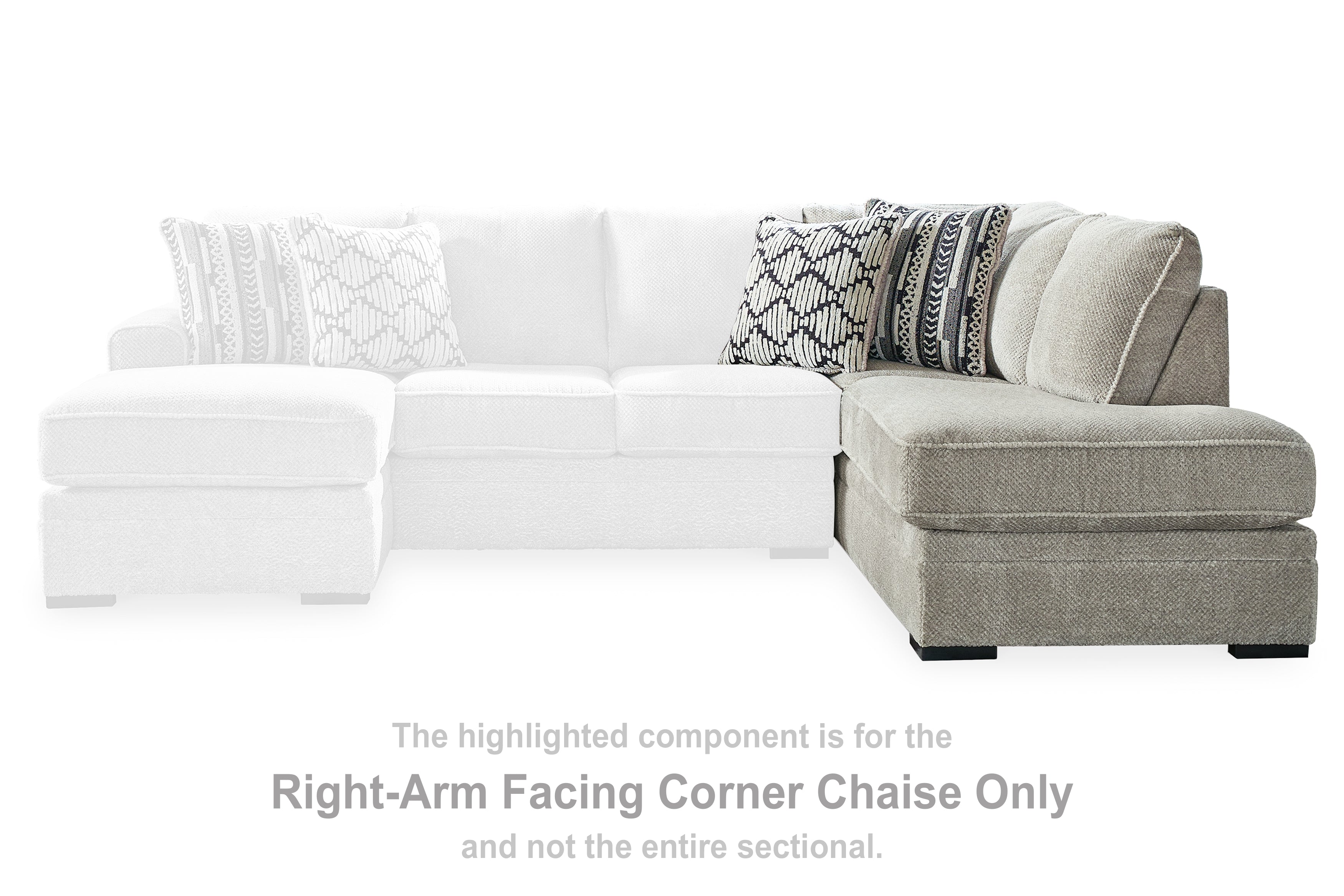 Prime Furniture - Ashley Furniture - Calnita Sectional - RAF Corner Chaise / Sisal - 2050217