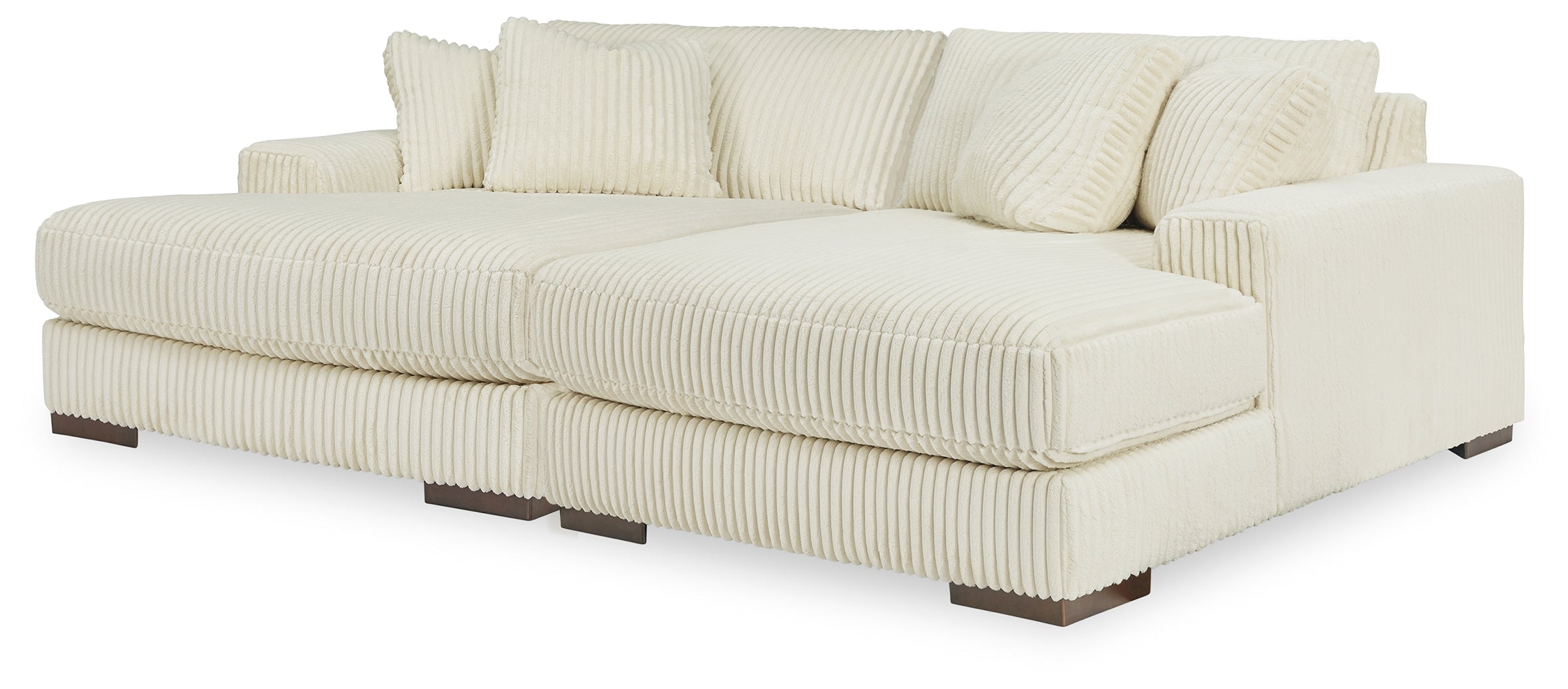 Prime Furniture - Ashley Furniture - Lindyn Sectional - RAF Super Chaise / Ivory - 21104S16