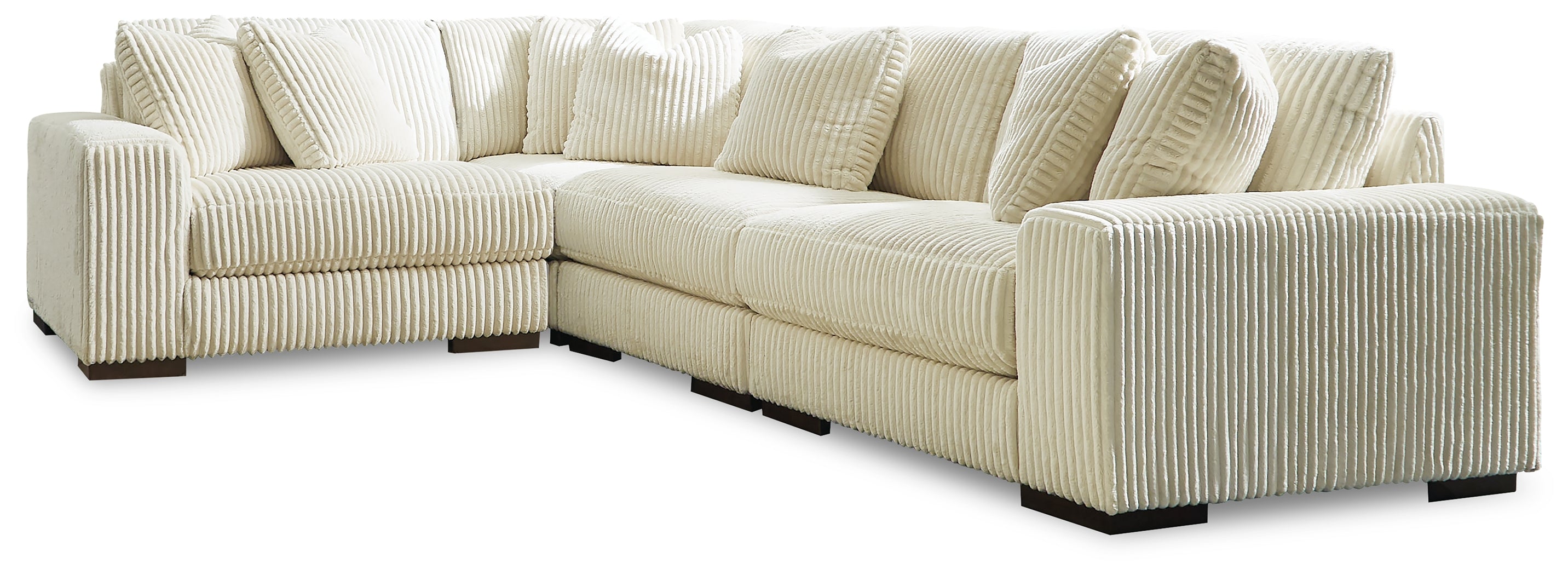 Prime Furniture - Ashley Furniture - Lindyn Sectional - RAF 4-Piece Sectional / Ivory - 21104S8