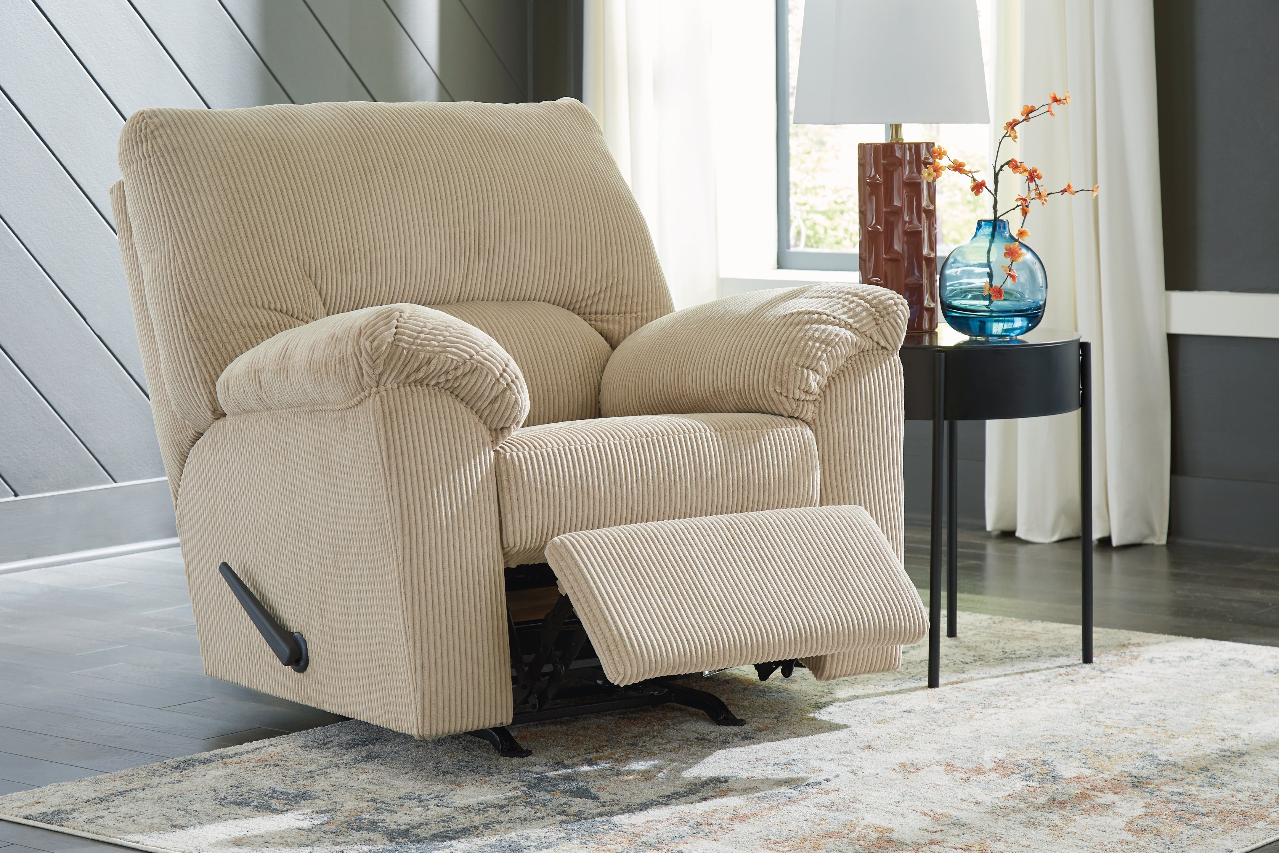 Prime Furniture - Ashley Furniture - SimpleJoy Living Room - Rocker Recliner / Sand - 2420325