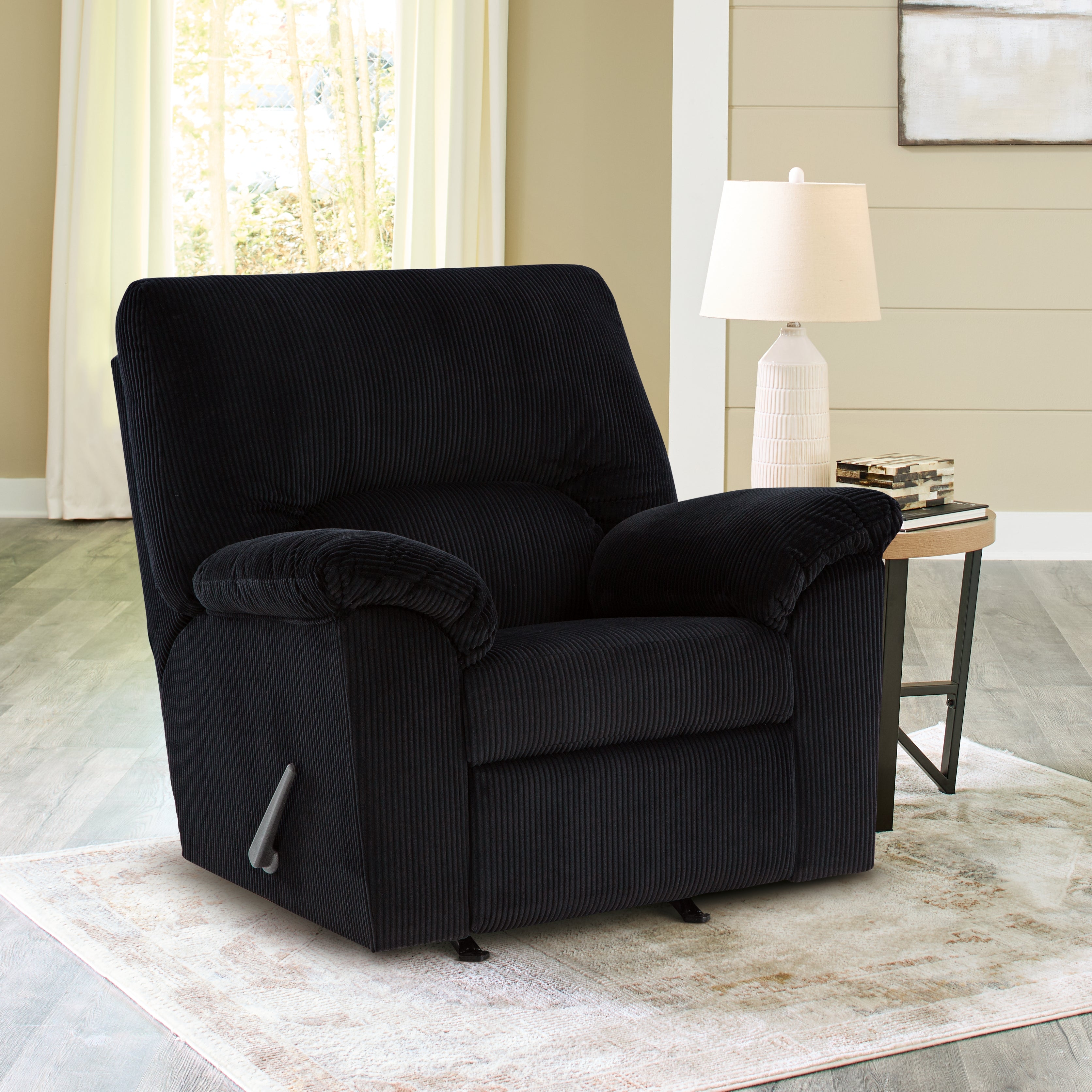 Prime Furniture - Ashley Furniture - SimpleJoy Living Room - Rocker Recliner / Onyx - 2420425