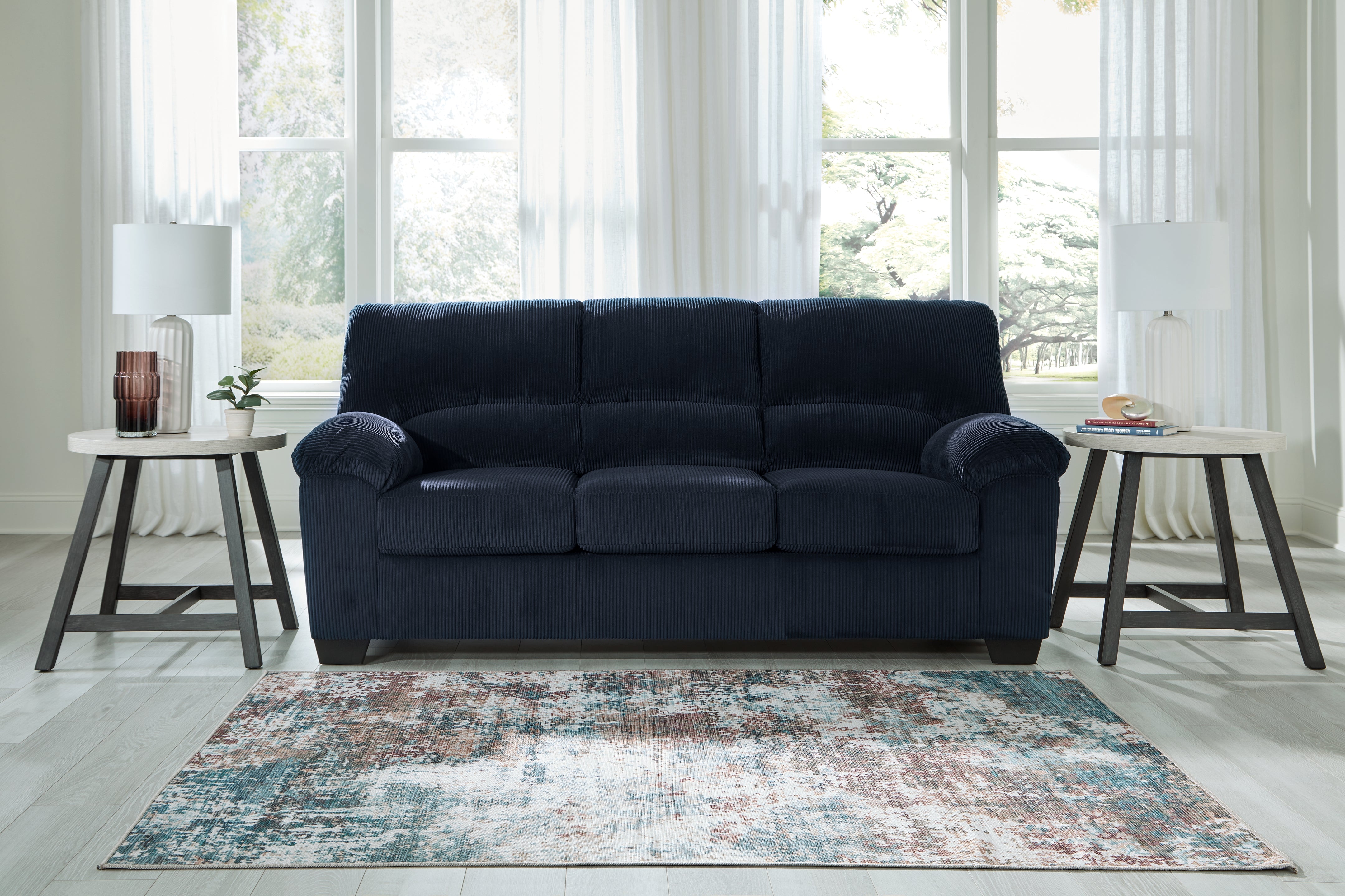 Prime Furniture - Ashley Furniture - SimpleJoy Living Room - Sofa / Navy - 2420538
