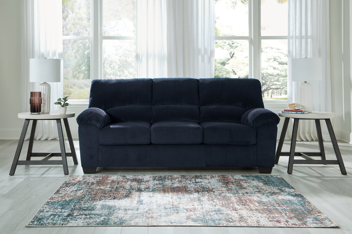 Prime Furniture - Ashley Furniture - SimpleJoy Living Room - Sofa / Navy - 2420538