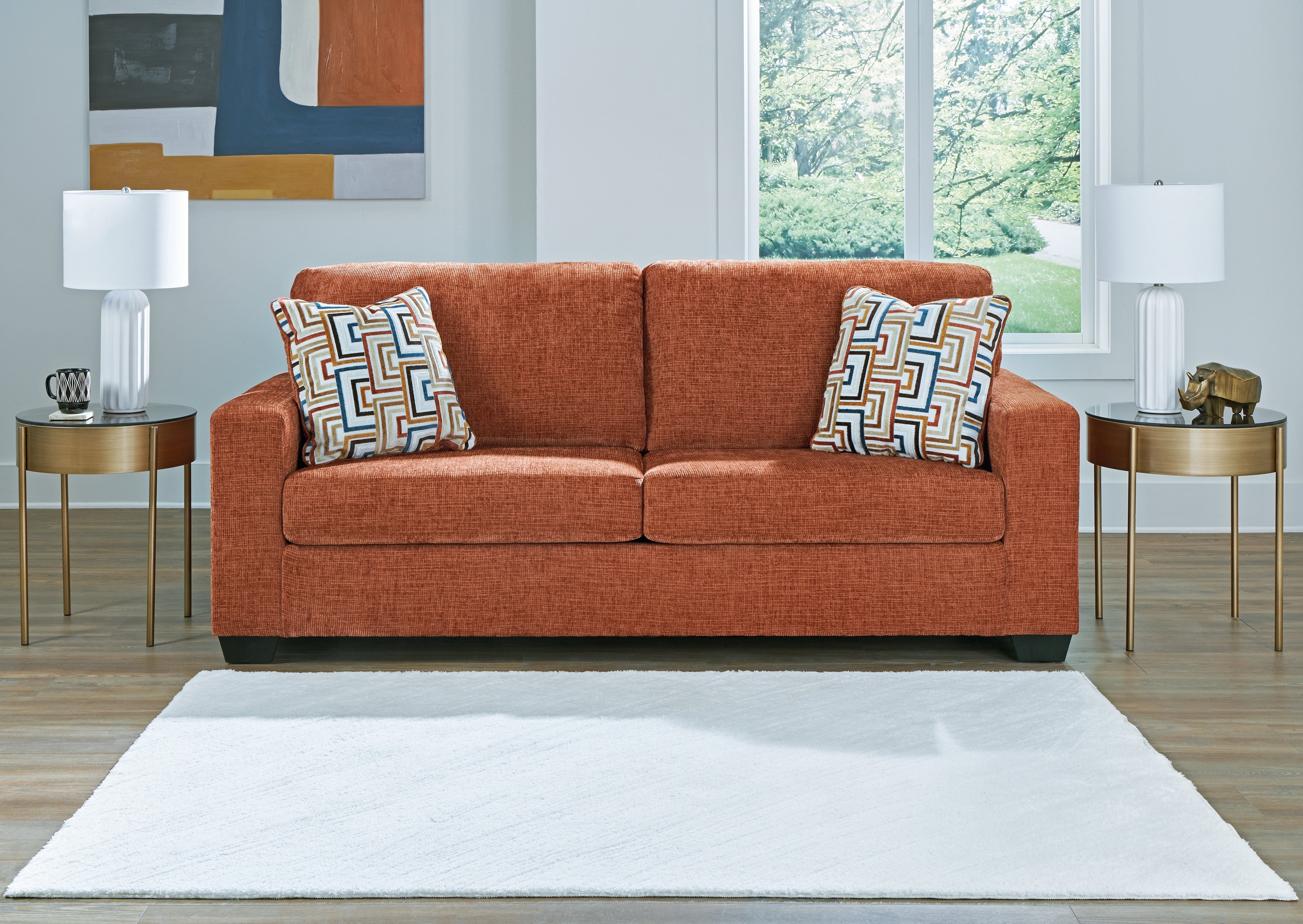 Prime Furniture - Ashley Furniture - Aviemore Living Room - Sofa / Spice - 2430438