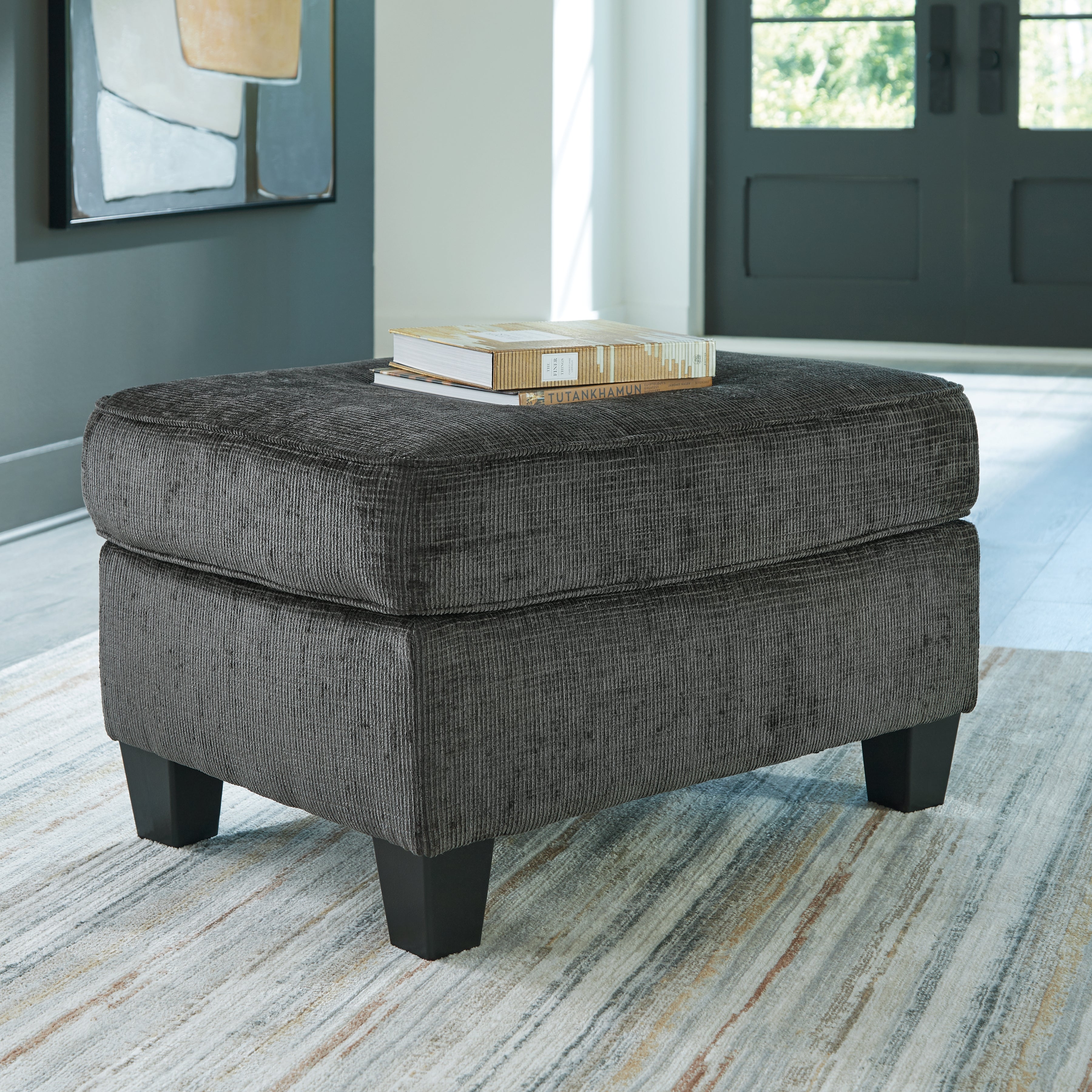 Prime Furniture - Ashley Furniture - Erinslane Living Room - Ottoman / Dusk - 2520614