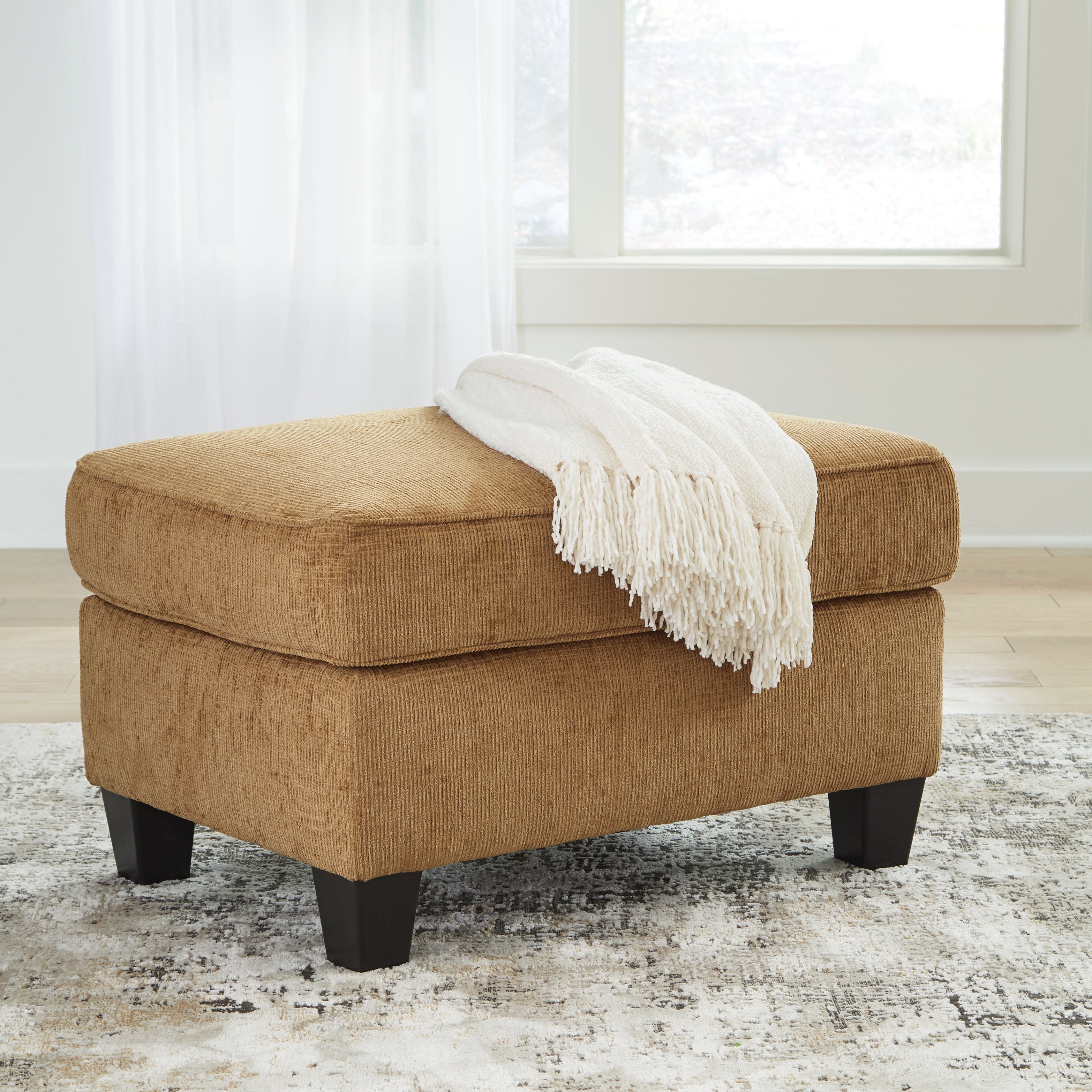 Prime Furniture - Ashley Furniture - Erinslane Living Room - Ottoman / Honey - 2520714