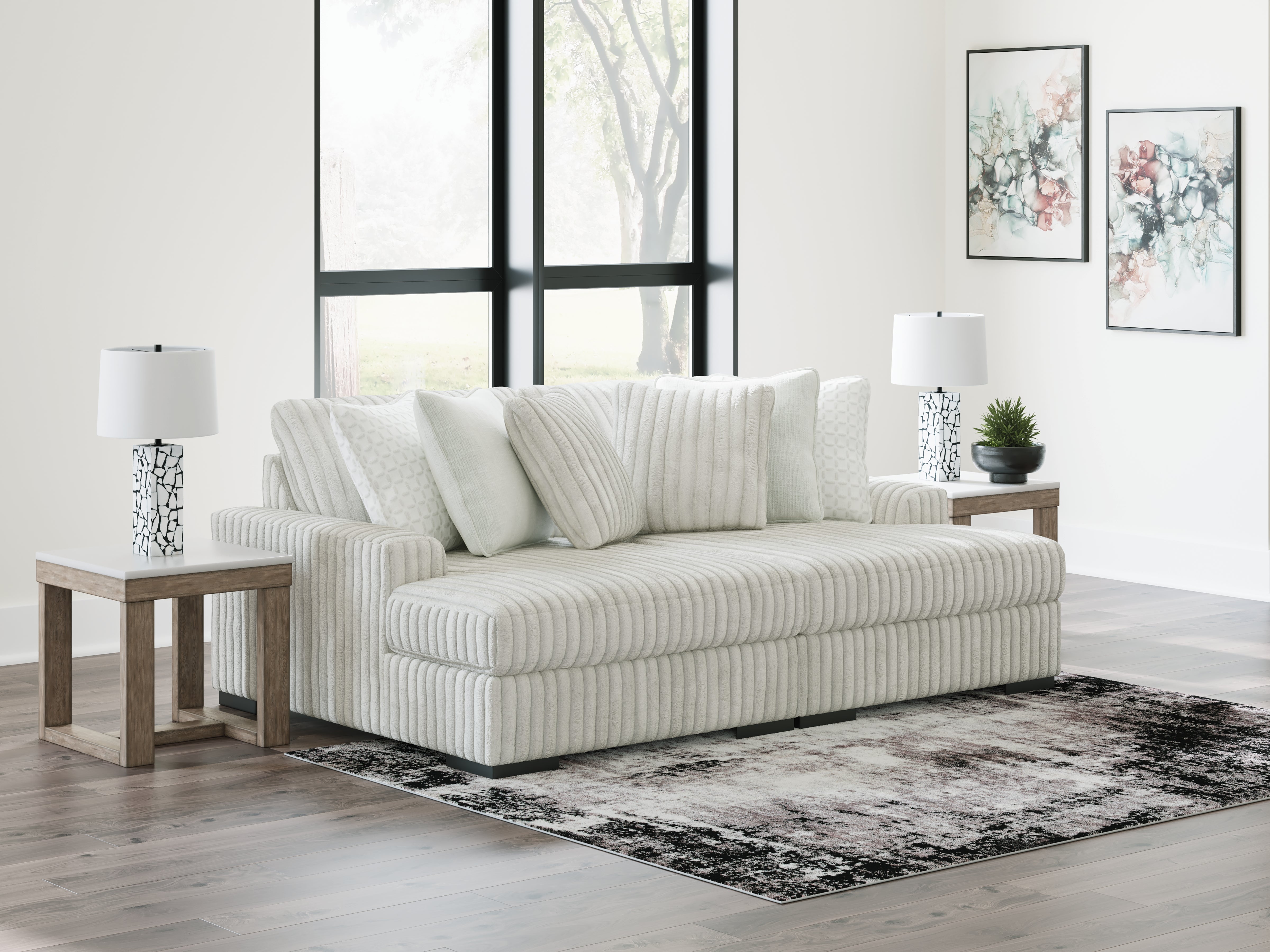 Prime Furniture - Ashley Furniture - Stupendous Sectional - RAF Super Chaise / Alloy - 25903S16