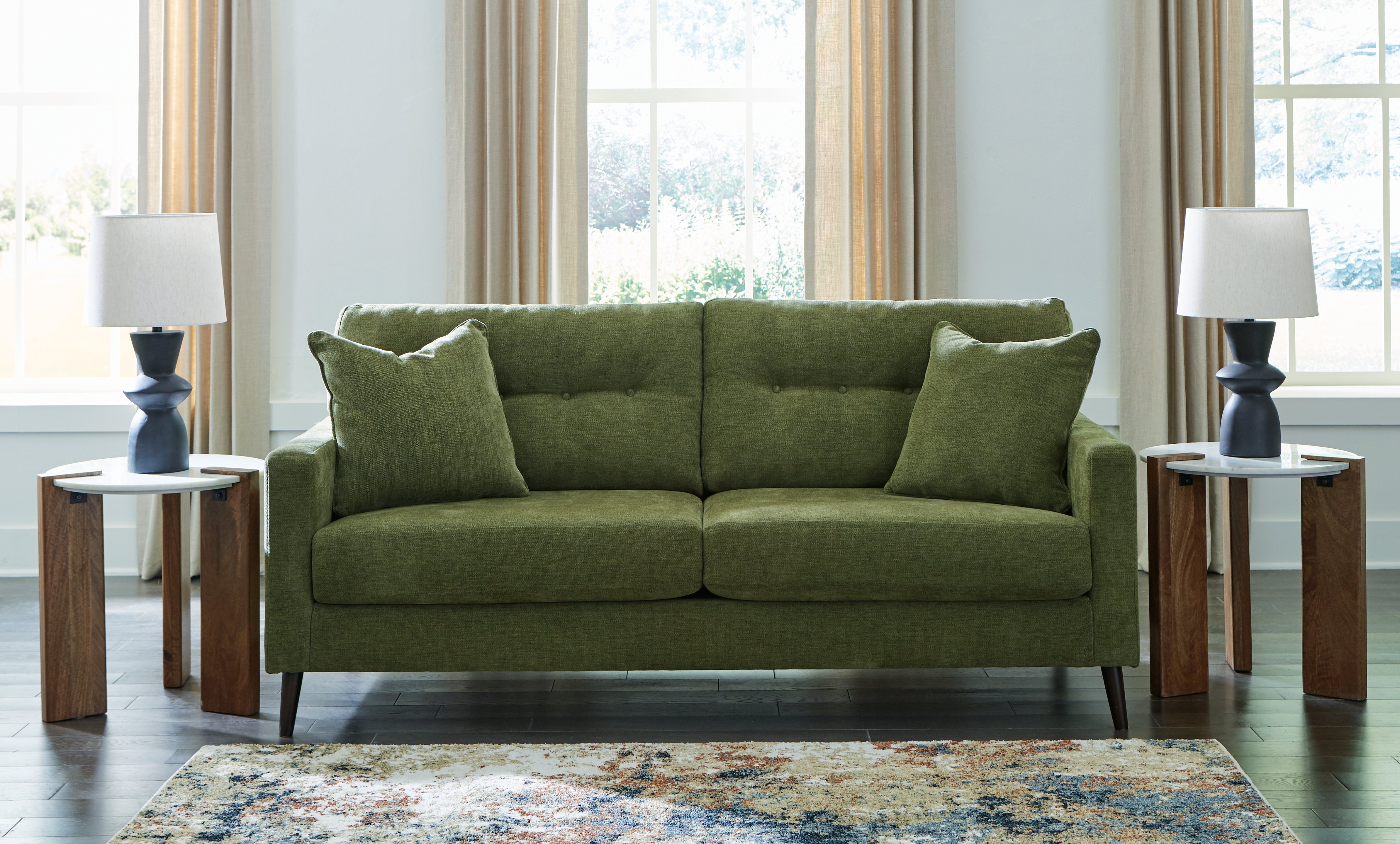 Prime Furniture - Ashley Furniture - Bixler Living Room - Sofa / Olive - 2610738