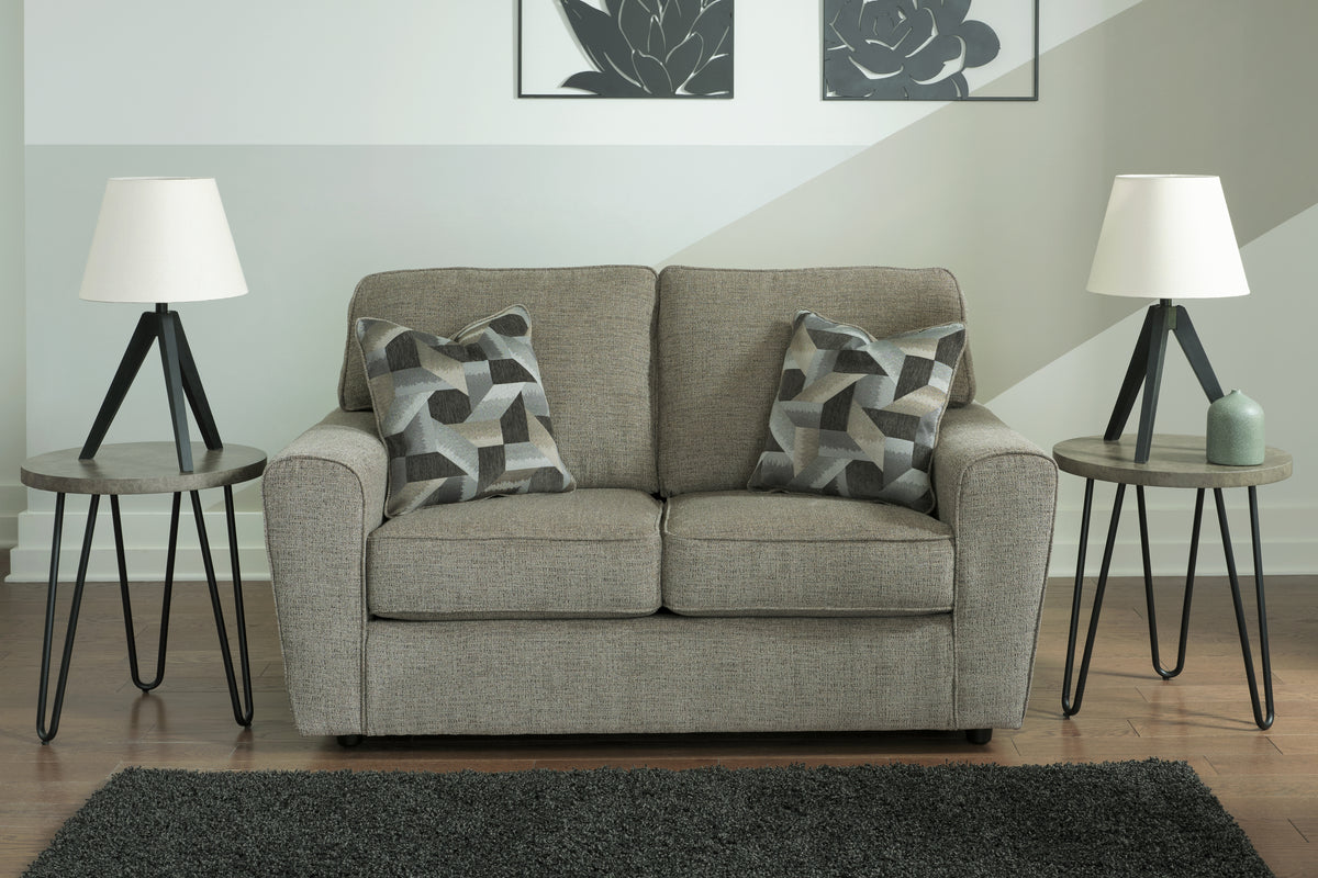 Prime Furniture - Ashley Furniture - Cascilla Living Room - Loveseat / Pewter - 2680535