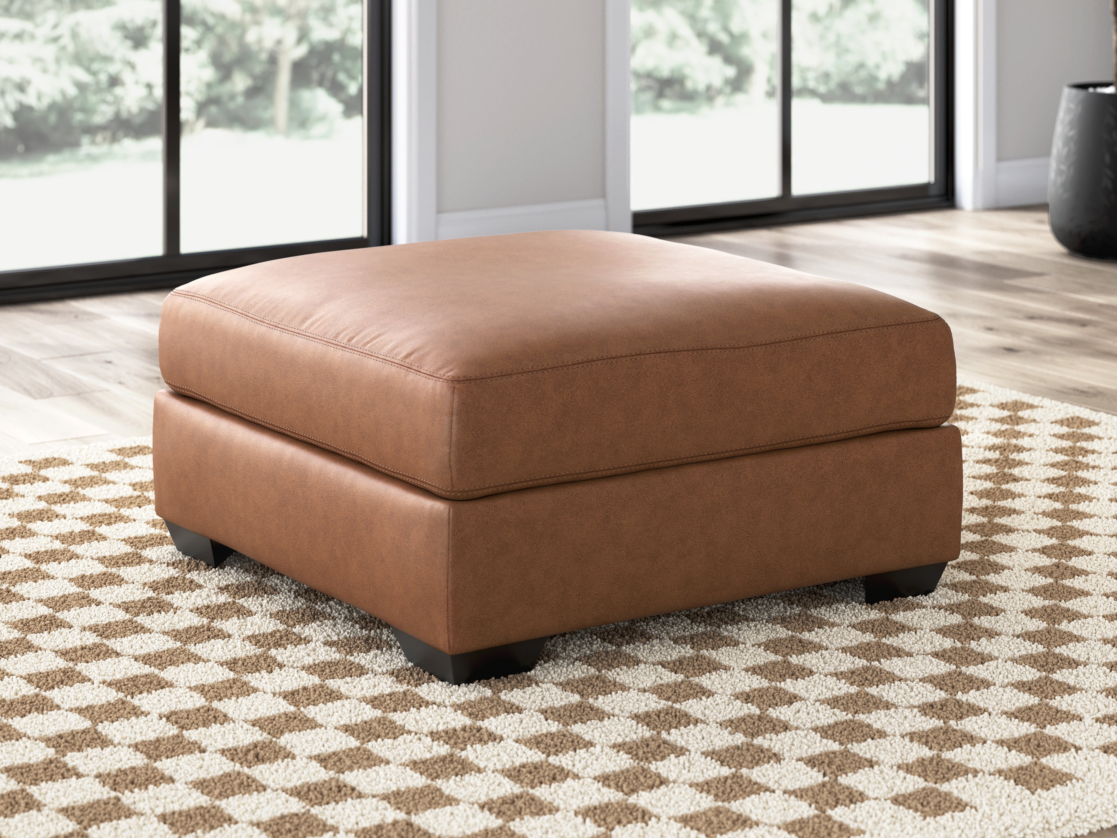 Prime Furniture - Ashley Furniture - WillowBend Living Room - Oversized Accent Ottoman / Caramel - PC2770408