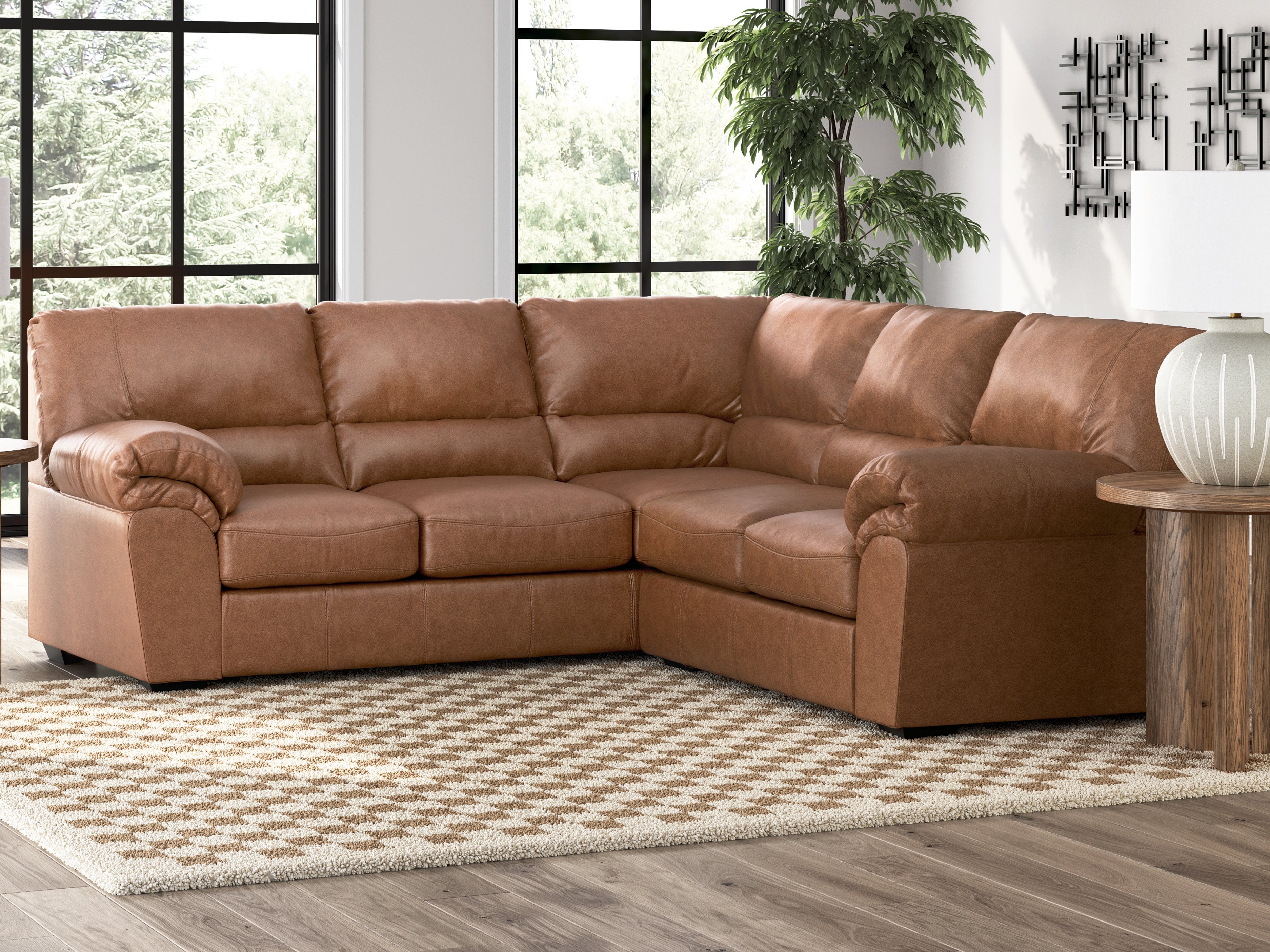 Prime Furniture - Ashley Furniture - WillowBend Sectional - LAF 2-Piece Sectional / Caramel - PC27704S2